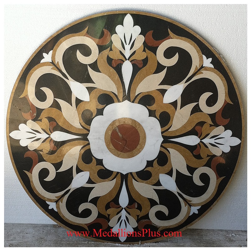 MARSEILLE I, 29.5" Stone Floor Medallion
